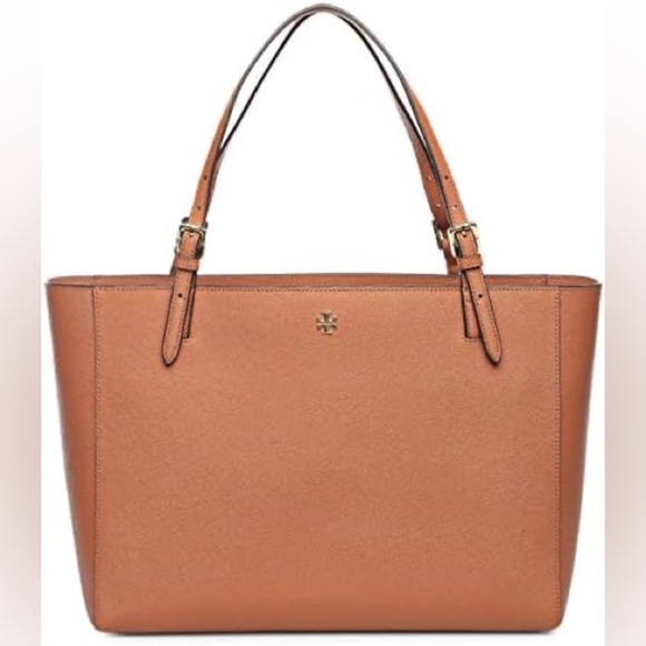 Tory Burch Handbags - Tory Burch Large Saffiano Leather York Tote in Cognac